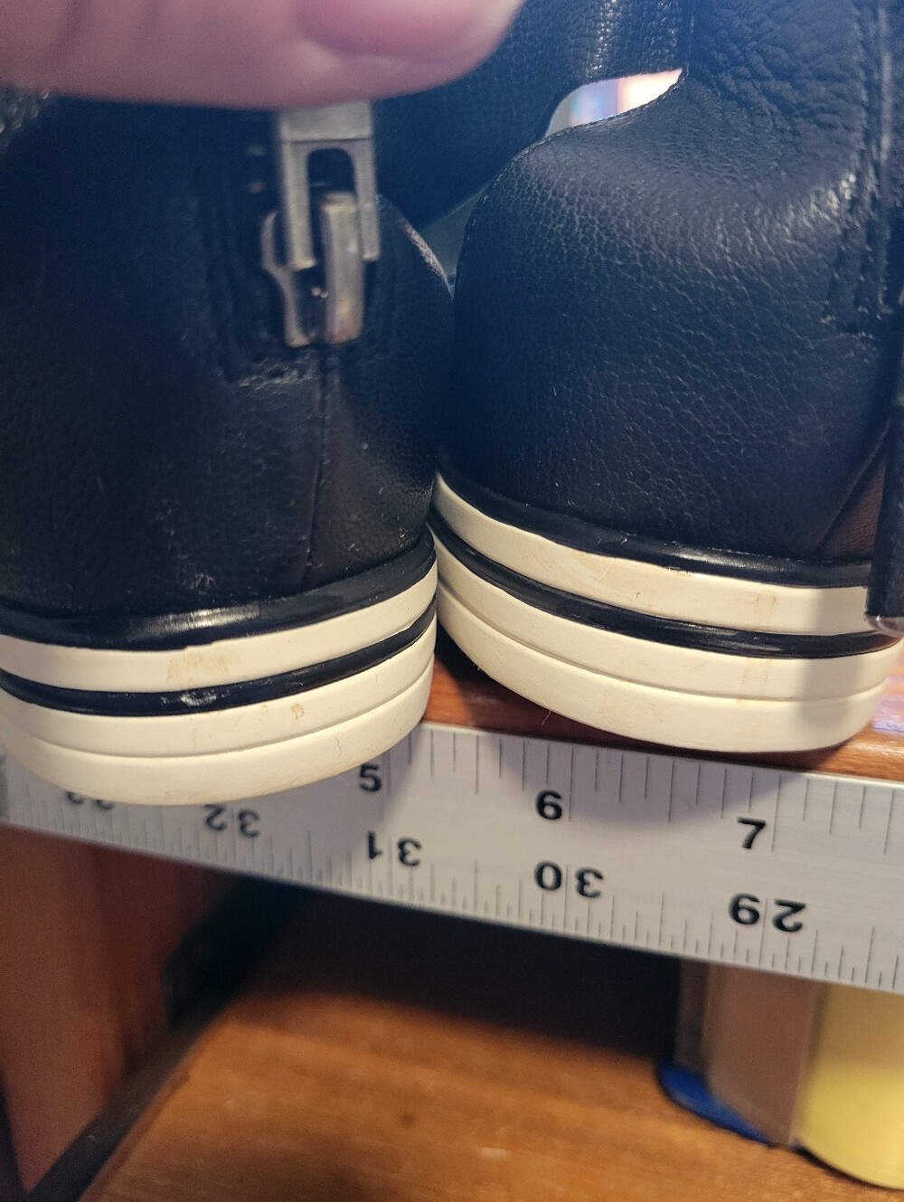 Eileen Fisher Black Leather Open Toe Zipper Back Shoes Size 8 - Picture 6 of 11